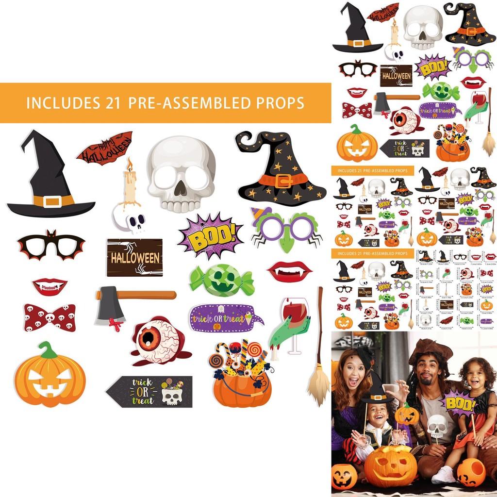 Halloween Skeleton And Pumpkin Photo Props Set For Themed Party And Event Decor