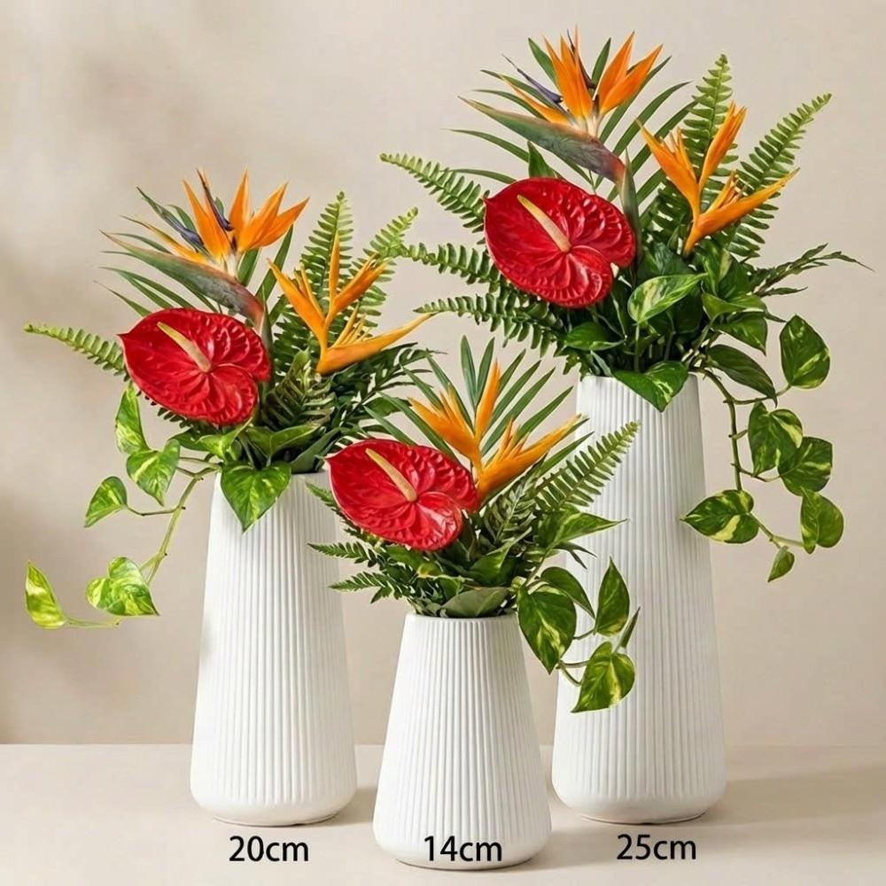 Solid Color Water Cultivation Vase Plastic Flower Arrangement Vase Nordic Flower Vase