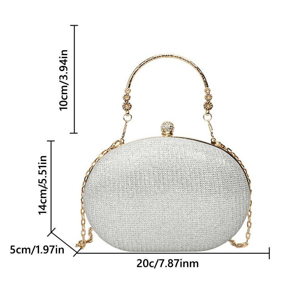 Luxury Shell Design Chain Crossbody Bag Bright Elegant Women Clutch Handbags for Wedding/Party/Banquet