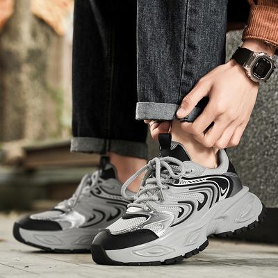 Campus Style Fashion Trend Breathable Mesh Non-slip Wear-resistant Sports Running Shoes Cushioning Professional Lightweight Casual Dad Shoes