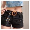 Meier Waist cord bohemia braided hemp rope waist chain thin belt for women