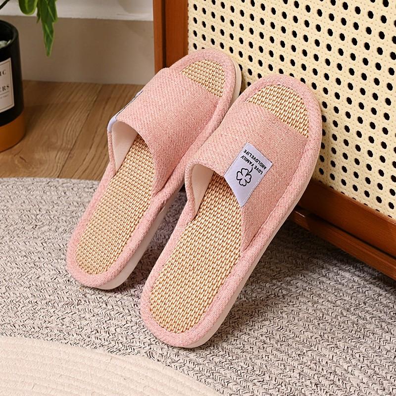 

Womens Couple Summer Thick Soled Non Indoor And Outdoor One-piece Slippers 40 рожевий
