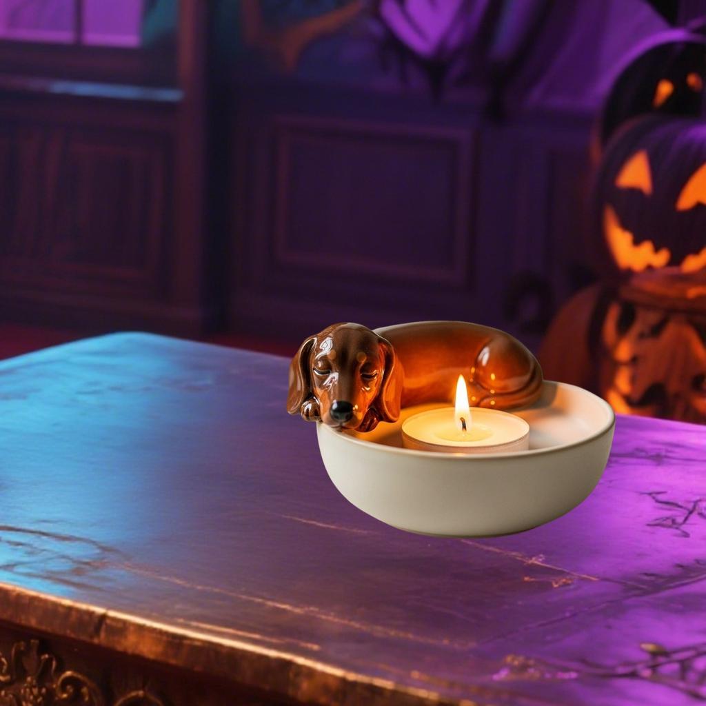 Resin Puppy Candle Holder Ornaments Resin Ornaments Crafts