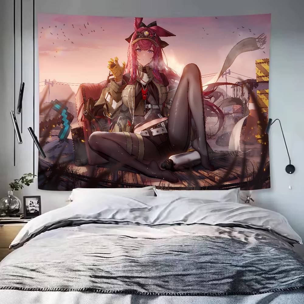 Popular Video Gaming Cool Fashion Arknights Tapestry Popular Room Decoration Wall Tapestry Art Room Home Decor Wall Art Decor