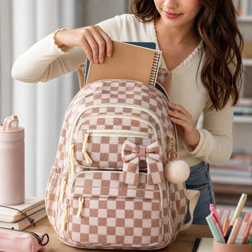 Zaino da Ragazza con Stampa Leggero Zaino Scolastico per Studenti