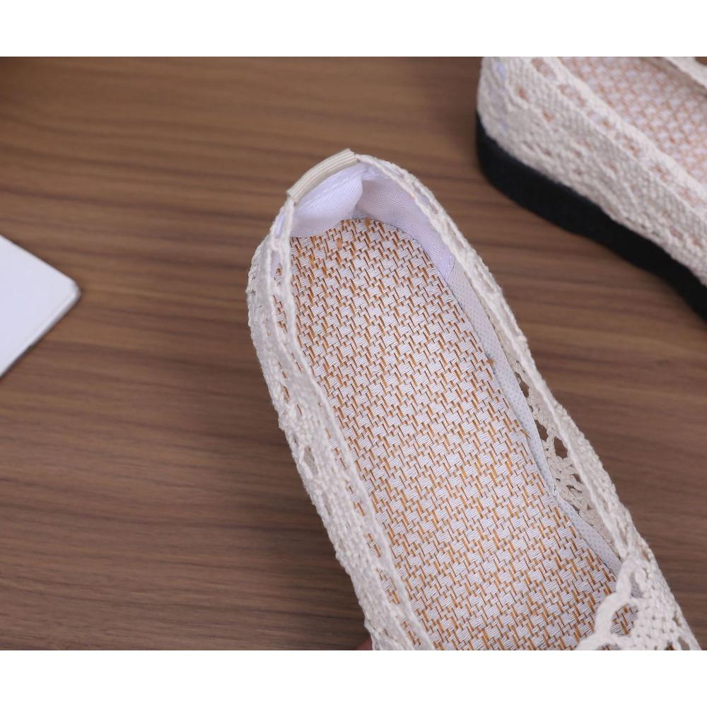 Ladies' Casual Temperament Breathable One Foot Shoes -Women's Mesh Shoes with Mesh Surface, Ethnic Style Cloth Shoes, Hollow Lace Women's Shoes