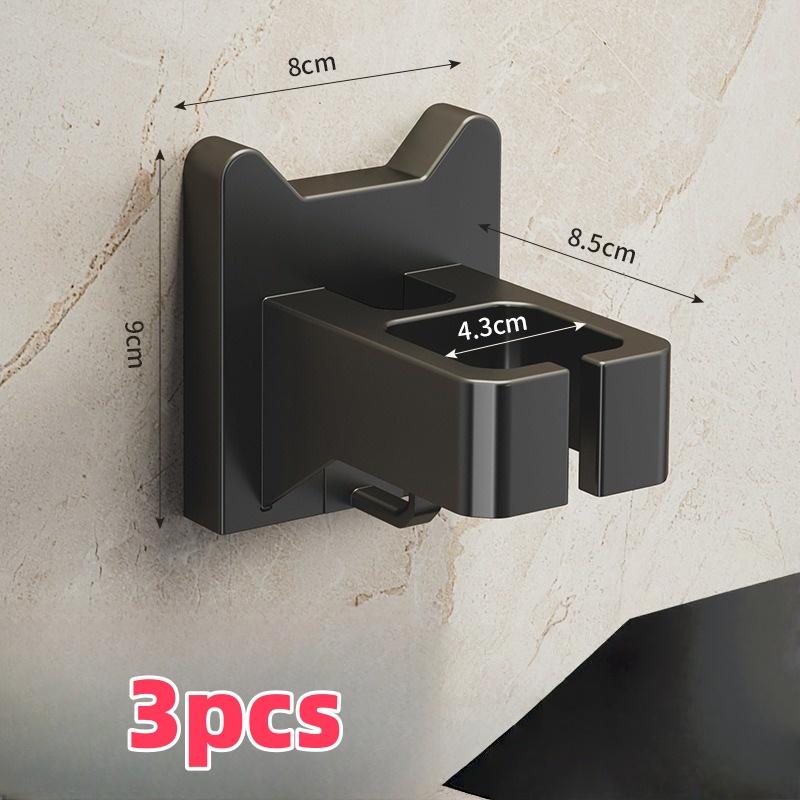 Wall Mounted Hair Dryer Bracket Bathroom Shelves Punch-free Drilling Storage Rack Tools Organizer For Hair Dryer, White ,Black