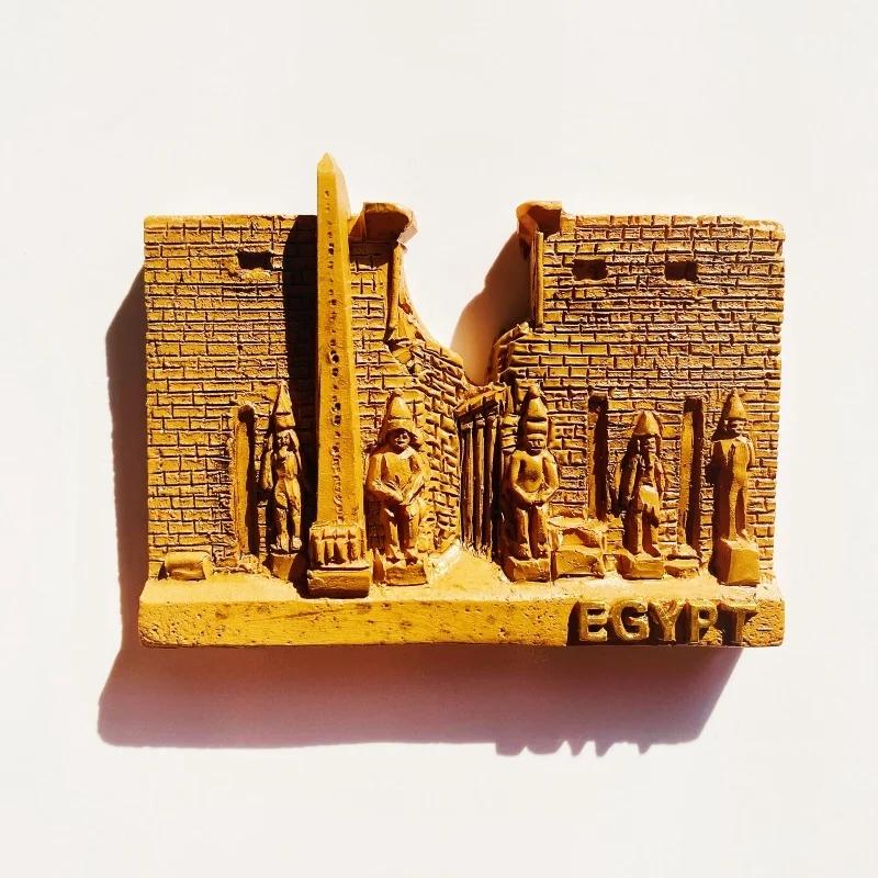 

Египет, Древняя достопримечательность, Луксорский храм, Туристический сувенир, 3D, Украшение для дома, Магнит на холодильник