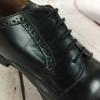 80s Vintage Rare LOTTO CONCEPT All Leather Punch Cap Toe 46 28.5-29.5 Black Dress Shoes Business(USED)