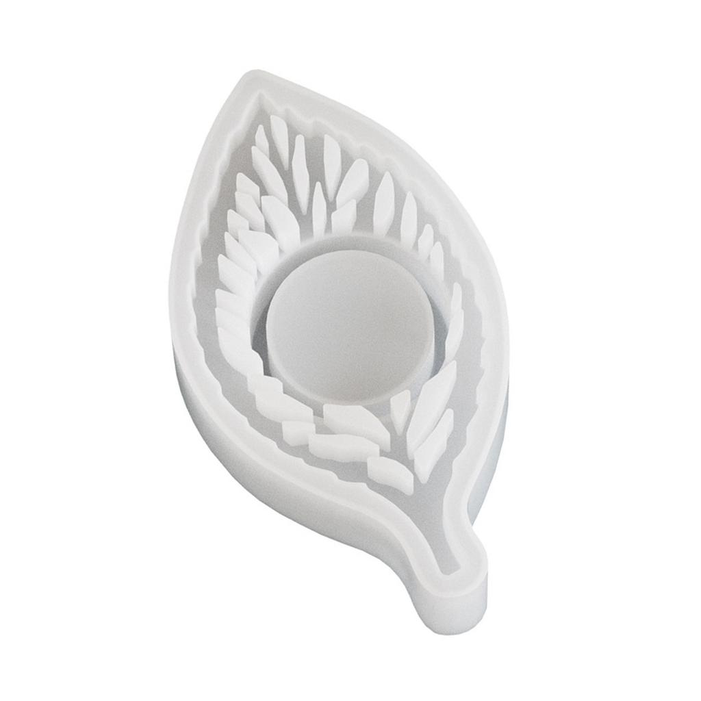 Roztomilost Rostlinné svícny Formy Silikonové Řemeslné Formy Tvar Listu Formy na Základnu Svíček Silikonová Textura pro Řemesla