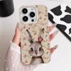 Floral Rabbit Black White Silicone Case For Iphone 14 11 13 17 12 16 Plus 15 Pro Max Business Minimalist Cover