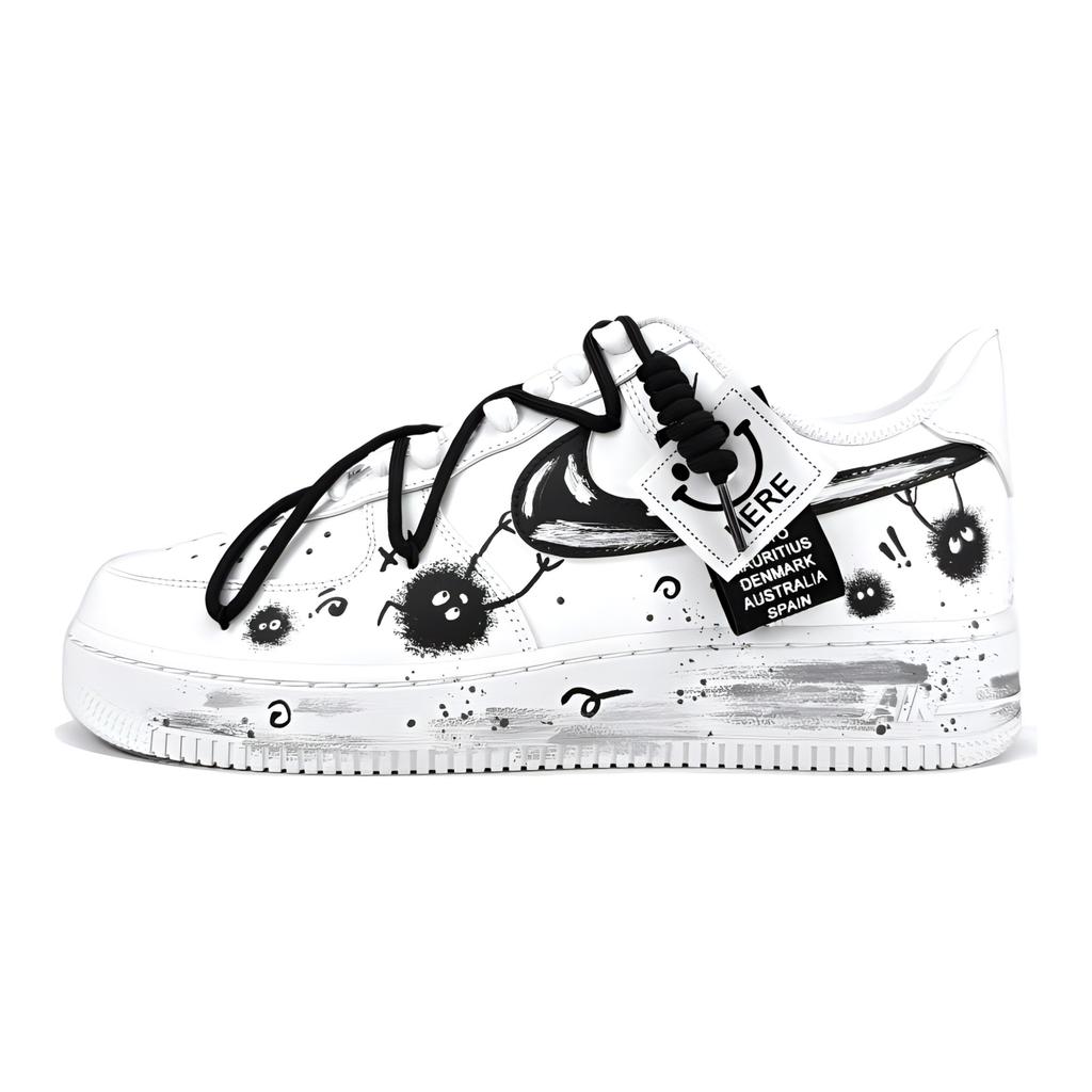 Nike Air Force 1 Air Force 1, Coal Ball, No Coal Mining Coverage Thermal Low top Skateboard Shoes Unisex Black White CW2288-111(Team405-)
