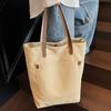 Casual Large-capacity Bag Women's 2025 New Fashion Canvas Bag Portable Shopping Bag Commuter Underarm Shoulder Bag