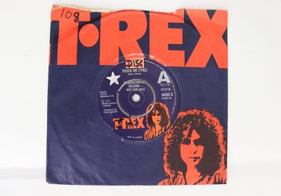 7inch Record T REX - Truck On (Tyke) / Sitting Here MARC6PROMO EMI 1973 UK Rock Used
