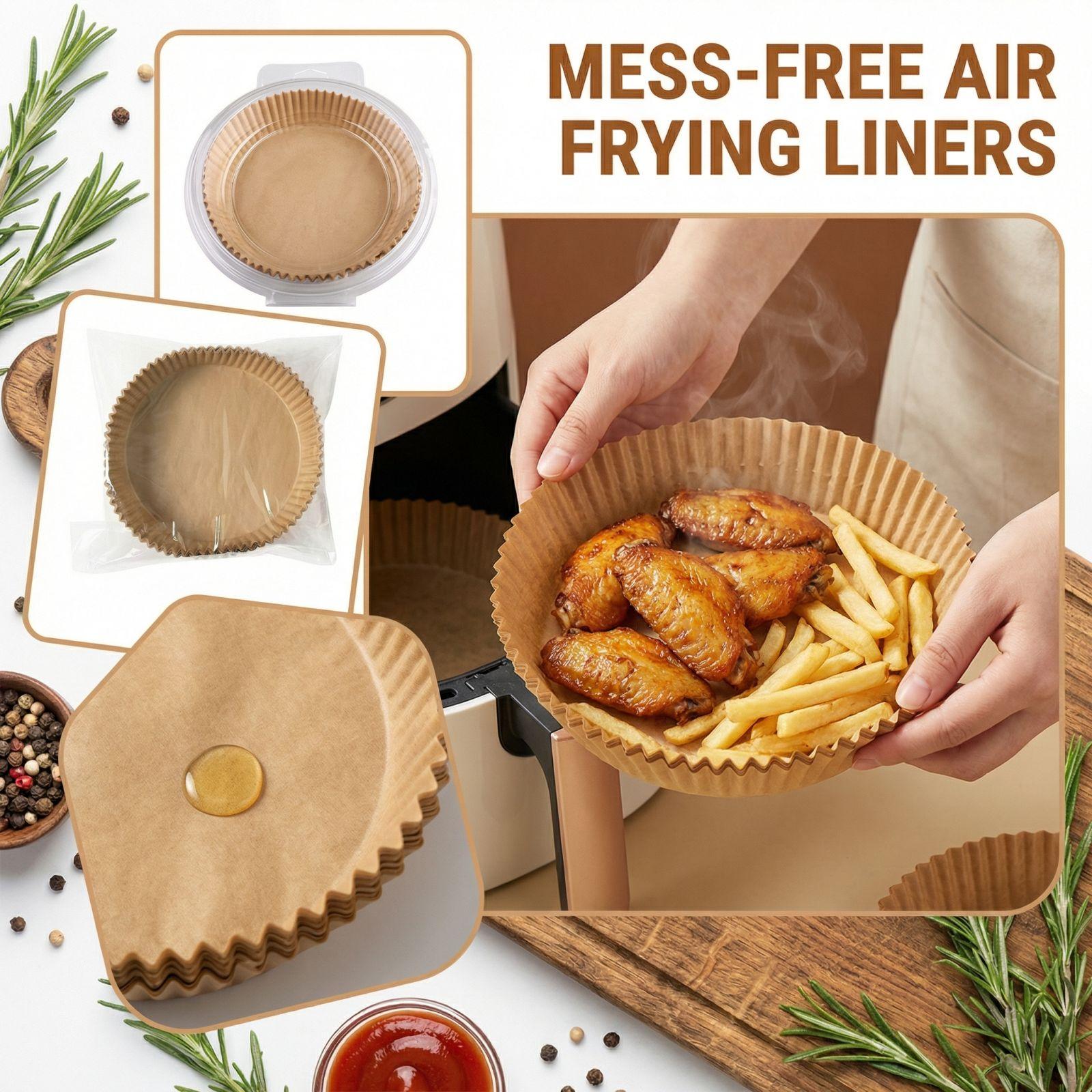 

Disposable Round Non-Stick Oil-Proof Baking Paper for Fryer one size жовтий