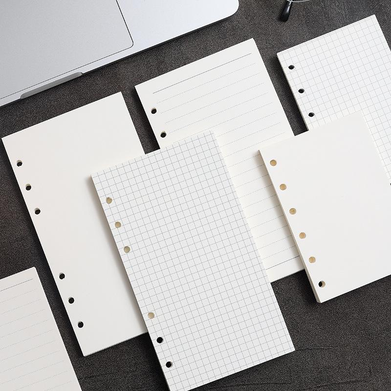 A6 A7 M5 Gitter Blankozeile Notizbuch mit losen Blättern Nachfüllpackung Spiralbindung Innenseite Tagebuch Planer Schulbedarf