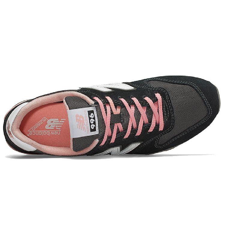 New Balance Nb 996 Comfortable Versatile Fabric Low Top Running Shoes Women sneaker Black Pink WR996ACK