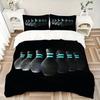 3pcs Bowling Pin Design Printed Quilt Set, Soft and Comfortable Quilt Cover for Bedroom