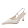 Simple and Fashionable Pointed-toed Stiletto High-heeled Single Shoes for Women with Temperament Baotou Sandals for Summer Wear