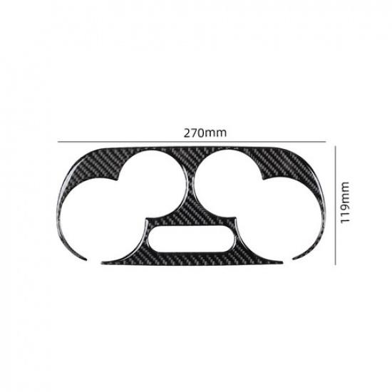Carbon Fiber Car Front Manual Climate Control Panel Cover For Fiat 500 2012-15
