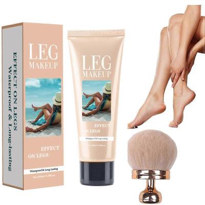 Make-up na nohy a tělo se štětcem, voděodolný make-up na nohy pro křečové žíly, krycí make-up na tělo bez přenosu