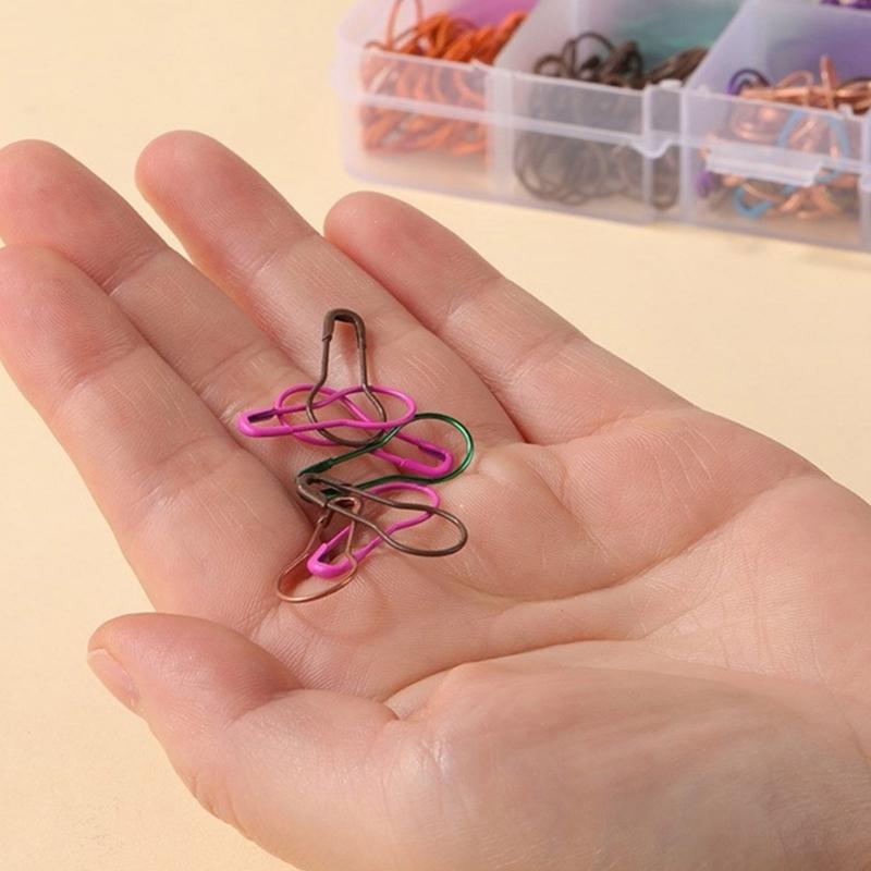 1200Pcs Colorful Metal Stiching Marker 18Pcs Large Eye Knitting Needle with Case for Hobbyist Knitting Crocheting