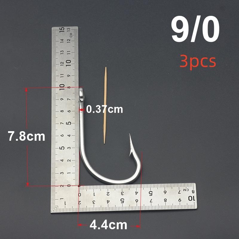 Stainless Steel Fishing Hooks 7731 Big Game Thick Tuna Bait Fishing Hook Sea Shark Extra Strong Saltwater