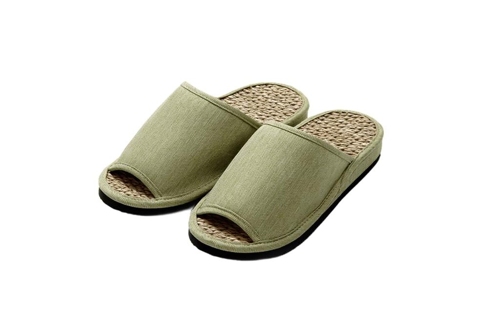 IKEHIKO Luce Zori Size M sizes Gift Wrapping Perfect for Day or Shichito Igusa Grass Slippers, Green, (Fits 22.5-25cm), Available, Father's Mother's