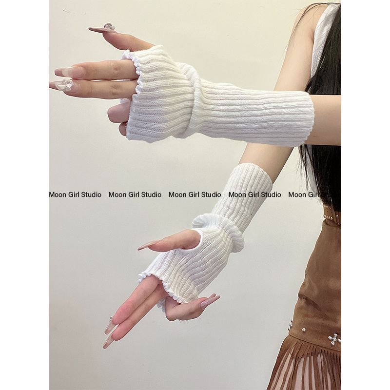 

Young Adult Y2g Fur Sexy Subculture Knitting Gloves White All yards