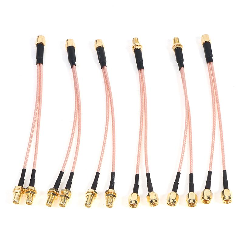 Sma To 2X Sma Male Female Y Type Splitter Combiner Jumper Cable Pigtail