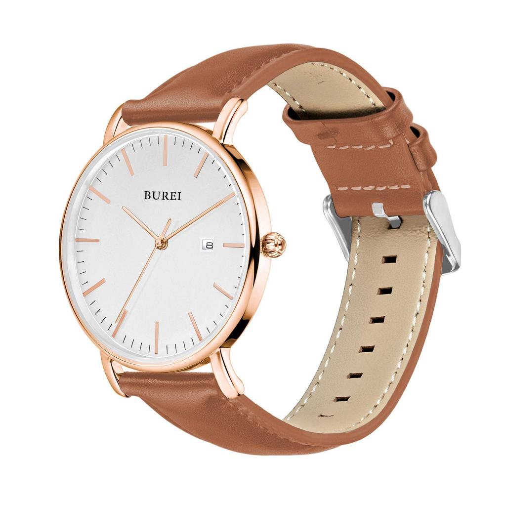 Analog Quartz Made In Date Mineralism Stainless Steel Mesh Band [BUREI] Men's Watch, Japan, Simple, Waterproof, Business, Display, Stylish, Slim,