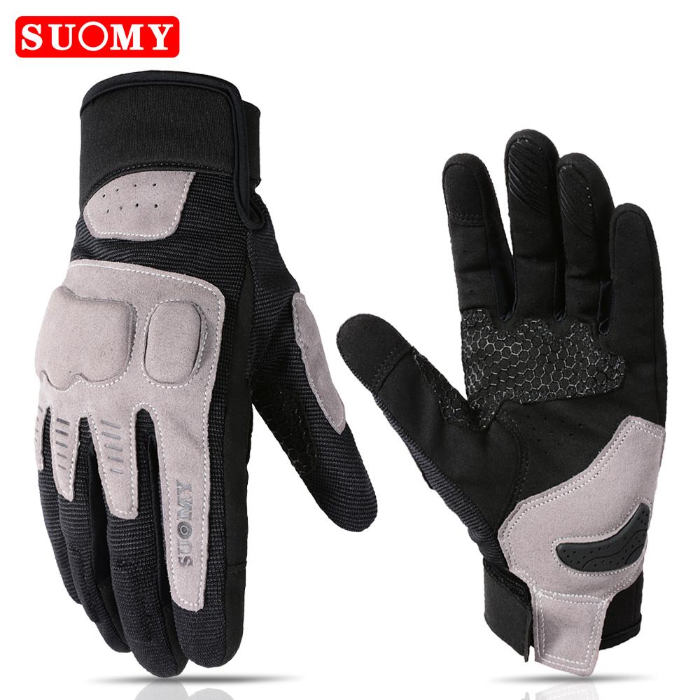 SUOMY Motorcycle Gloves Men Lady Summer Breathable Non-slip Guantes Motobike Riding Touch Screen Anti-drop Protective Gear S-XXL