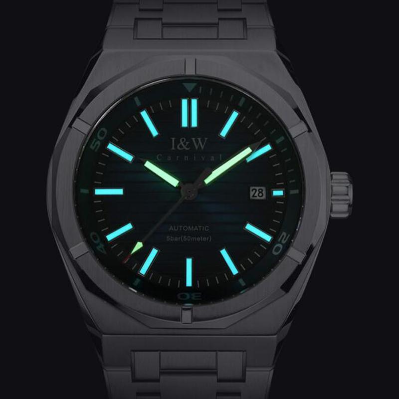 IW Luminous Mechanical Men Wristwatches Luxury Sapphire Glass MIYOTA Movement Automatic Watch For Men Reloj Hombre New
