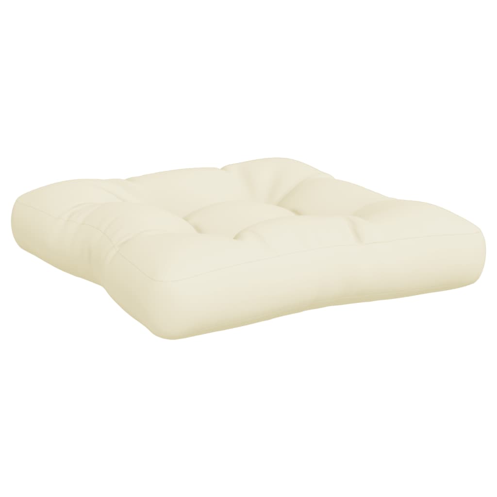 3 Piece Pallet Cushion Set Cream Fabric