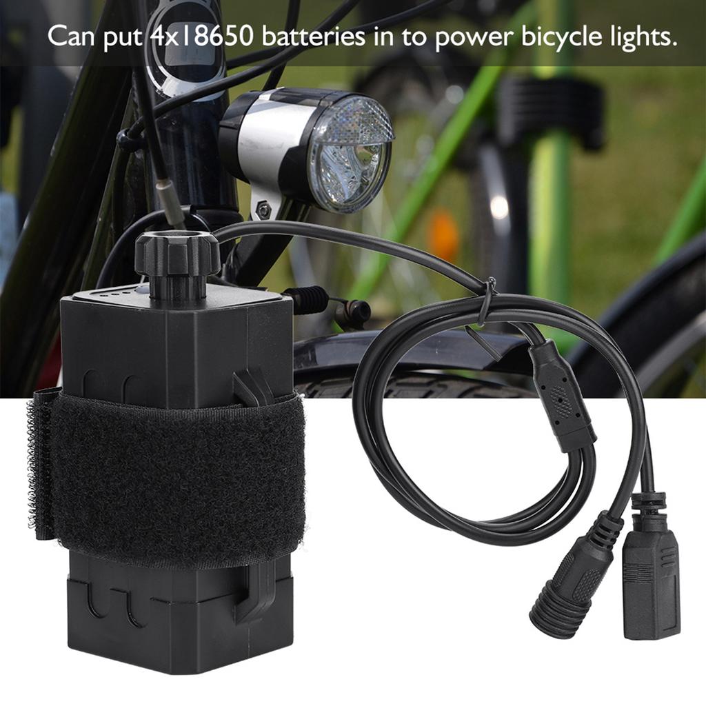 18650 Waterdichte Batterijpakket Behuizing Cover USB DC Dubbele Interface Voor Fiets Fietslamp