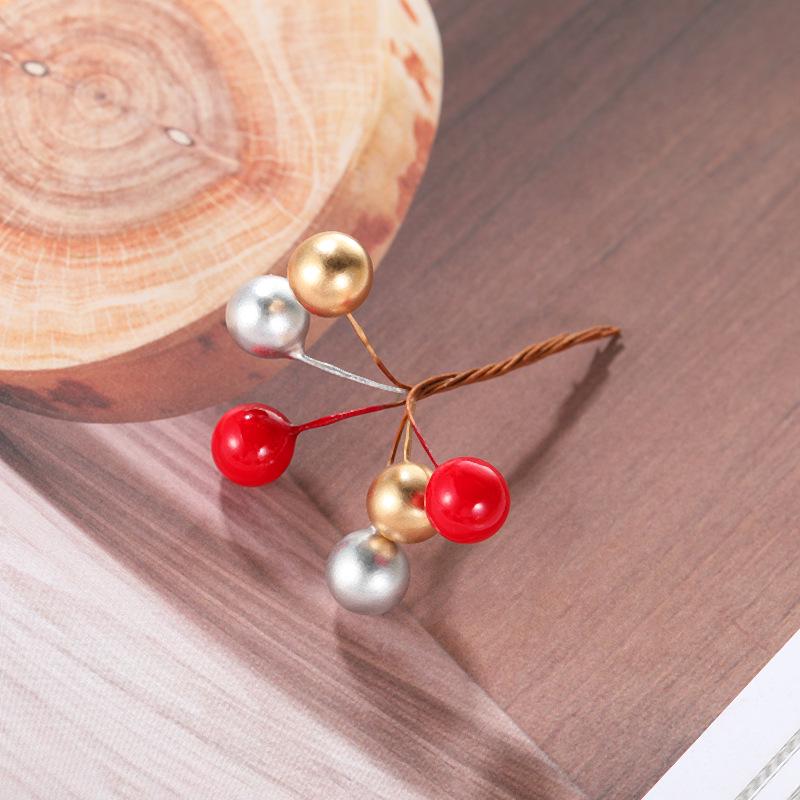 Christmas Red Foam Cherry Ornaments - Small Decorative Berries