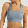 Women's Racerback Shockproof Sports Bra with Beautiful Back Design and Hook-and-Eye Closure