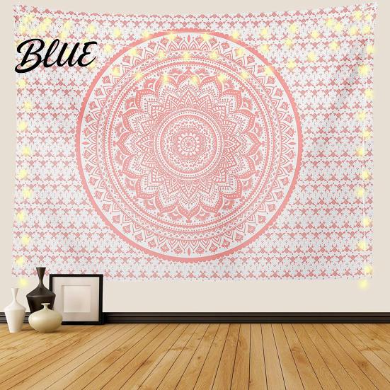 Retro Style Wall for Dorm Circular Pattern Tapestry Indian Hanging Bohemian Tapestry Rectangular Bedroom Living