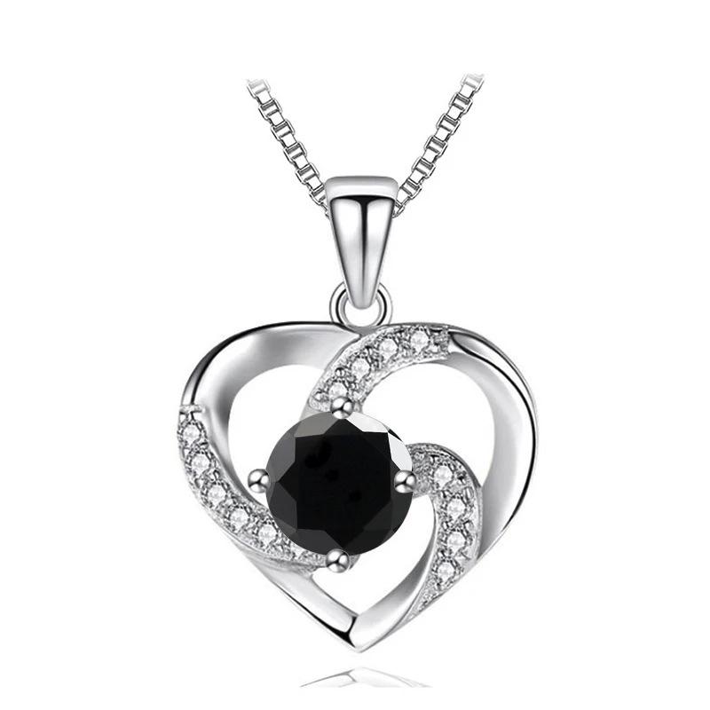 6.5mm S925 Sterling Silver Heart Shaped Moissanite Pendant Necklace D VVS1 Exquisite Fine Jewelry For Women