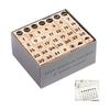 Set of 42 Wooden Stamps, Numbers & Days of the Week, Deco Stamps, Weather, Daily Stamps, Boxed, Notebook Stamps, DIY Crafts (Numbers & Days of the
