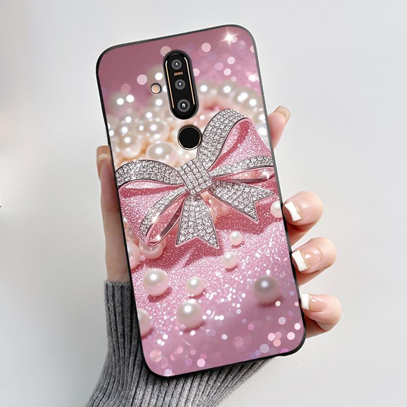 Urocze Etui Na Nokia 8.1 plus/NOKIA X71/Nokia 8/Nokia 8 Sirocco Etui Z Nadrukiem Pokrowiec Ochronny Miękki Silikon Kreskówkowe Etui Na Telefon