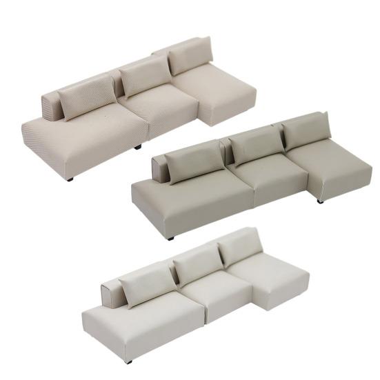 Divano in Miniatura Scala 1/20 1/25 Realistico Piccolo Modello di Divano Arredamento per Casa delle Bambole per Collezionisti Decorazione Miniatura Soggiorno