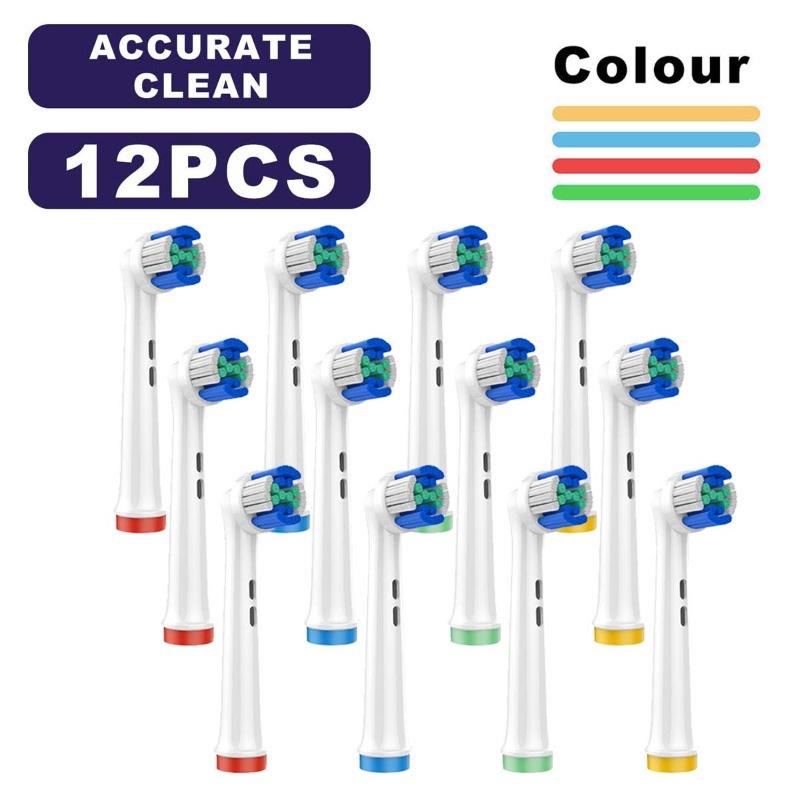 

для электрических зубных щеток, совместимых с Oral-B - Мягкие, долговечные сменные насадки для улучшенного ухода за полостью рта 12pc-EB20-X