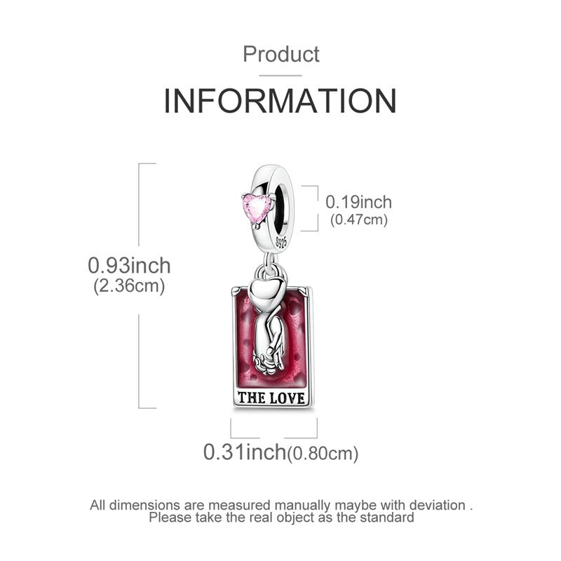 Eternal Love Tarot Pendants Copper Original Beads Fit Original Charms Bracelet Beads Jewelry Gifts For Women