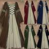 Vintage Gothic Renaissance Dress With Long Sleeves For Women's Cosplay Costume