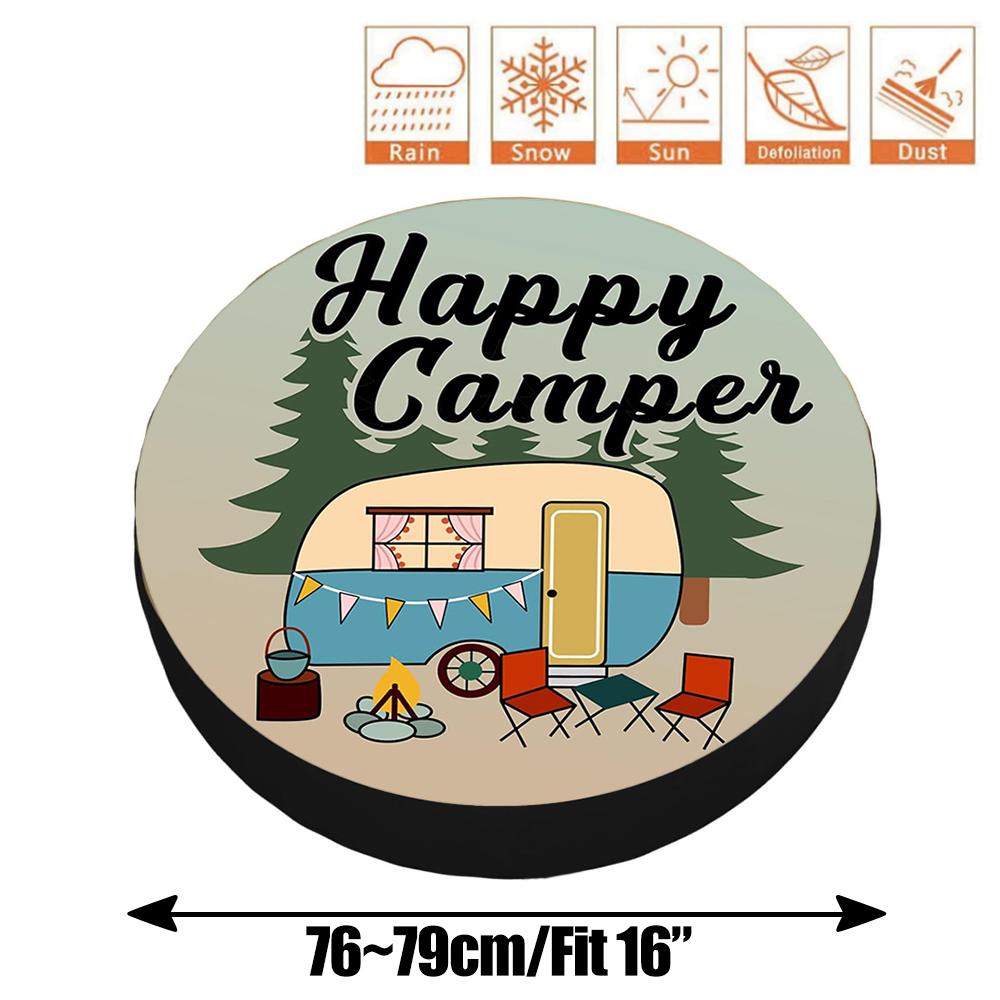 Happy Camper prachotěsný kryt na auto 210D Oxford náhradní kryt na pneumatiky Příslušenství k pneumatikám, vyberte si prosím správnou velikost pro vaši