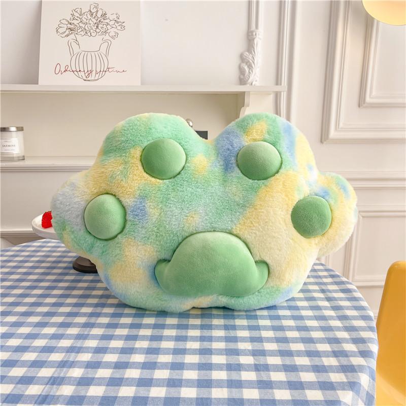 

Подушка-игрушка в форме сердца, звезды, луны, плюшевая игрушка, кукла в виде медвежьей лапы, домашняя подушка, тряпичная кукла, реквизит для фото Colorful green bear paw 50cm
