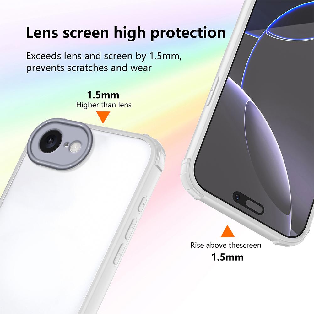 For iPhone 16e Case Reinforced Corner Shockproof TPU + Acrylic Phone Cover