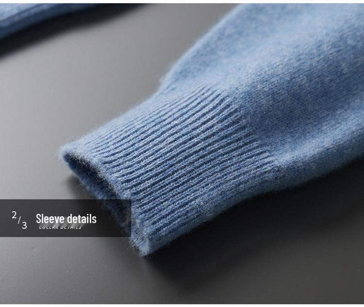 Cashmere 2025 Men's High Neck Solid Color Pullover Sweater - Autumn/Winter Collection