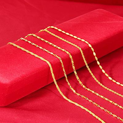 Vietnam Sand Gold Necklace Without Pendant Necklace Women Jewelry Accessories Double Layer Chain